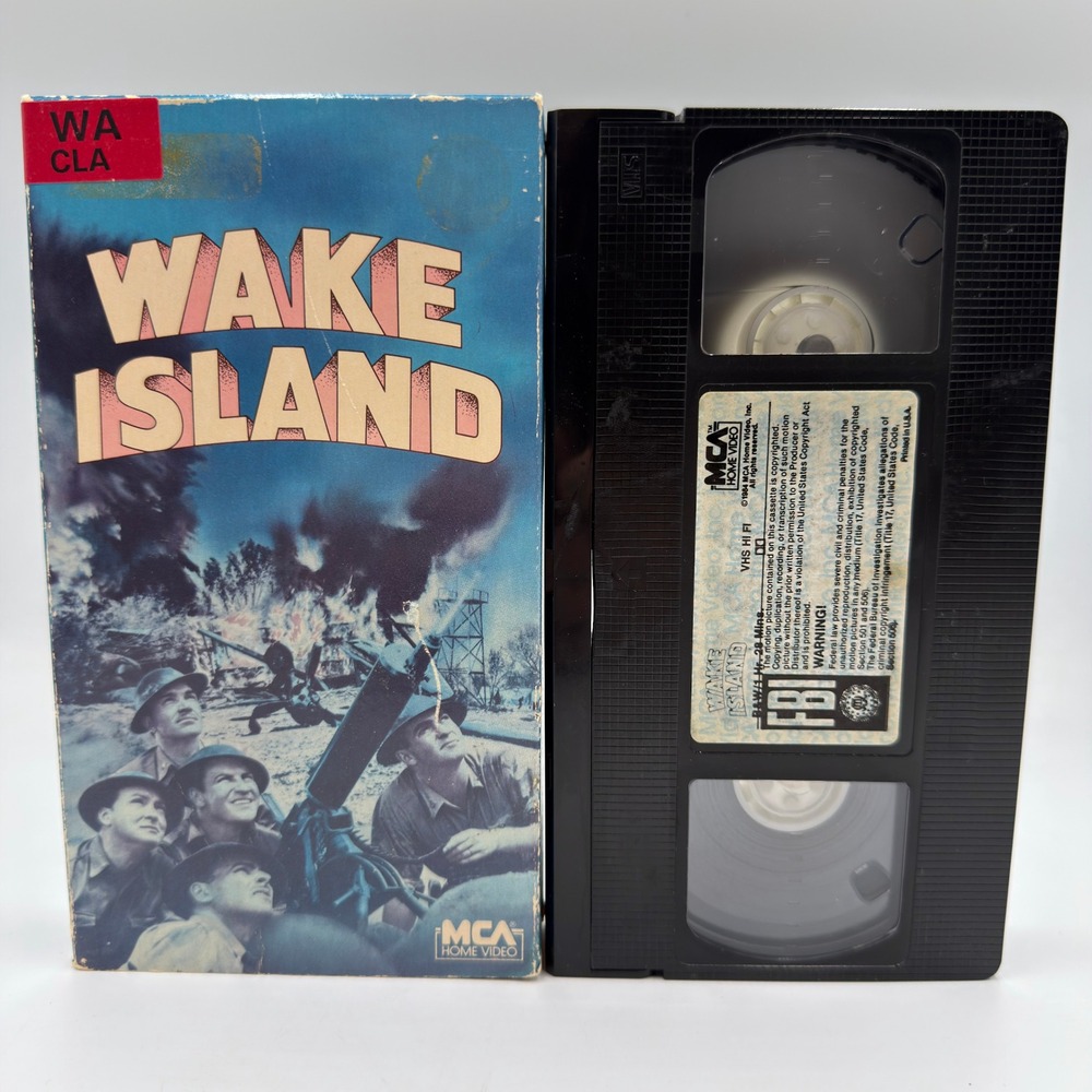 Wake Island VHS 1986 MCA Home Video 1942 War Movie Brian Donlevy Hollywood Video